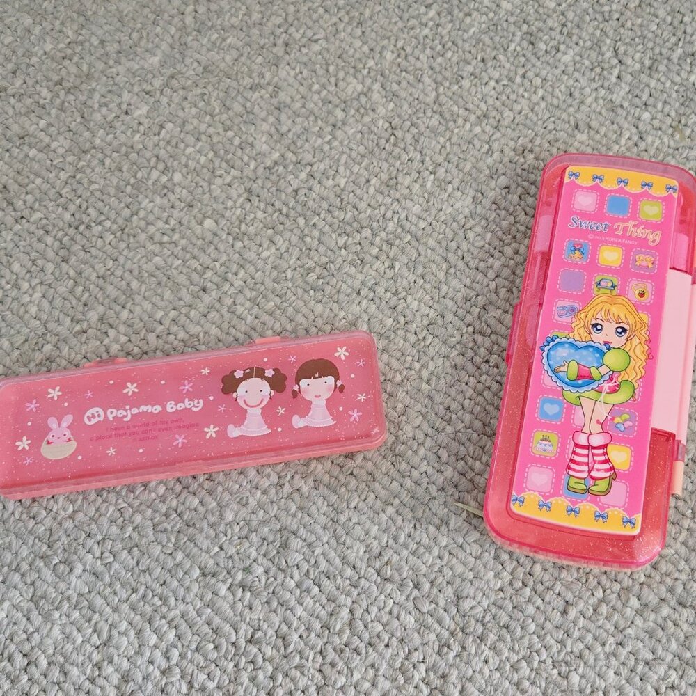 Cute Korean Pencil Cases Korean Stationary Pink case